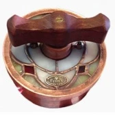 Ретро выключатель с подсветкой, медь, 113С1Р-100/ свет ГусевЪ, одноклавишный