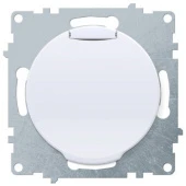 Розетка с крышкой, с заземлением, винтовые контакты, белая, 1E10501300 Ruwel