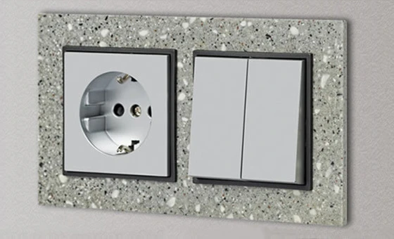 Рамки для дизайнерских розеток и выключателей Каменные