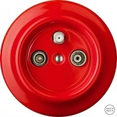 Ретро розетка TV/R/SAT ярко-красный глянцевый NIROGsTVb Katy Paty