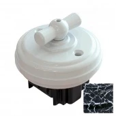 Ретро выключатель без подъемной рамки, черный мрамор, GE70404-62К (KM) ТМ МезонинЪ одноклавишный проходной