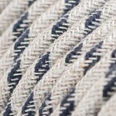 Ретро кабель электрический 2*0.75, чёрная полоска, Cab.D54 Merlotti cavi