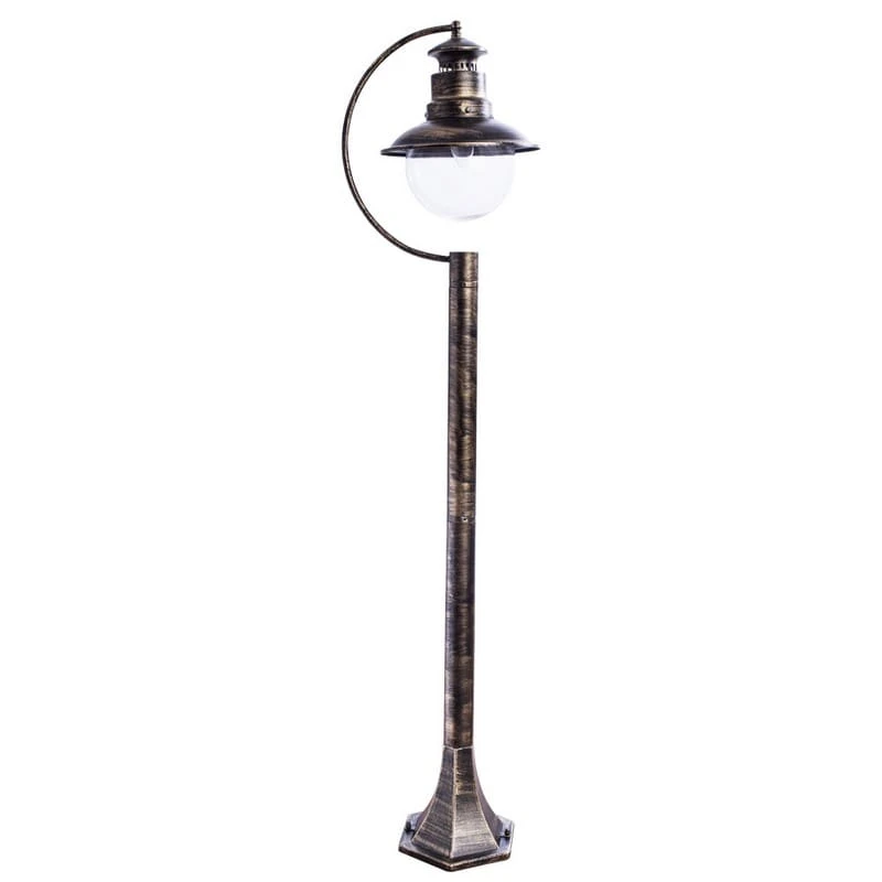 Ретро столб уличный Amsterdam, черный, золотистый, A1523PA-1BN Arte Lamp Ретро столб уличный Amsterdam, черный, золотистый, A1523PA-1BN Arte Lamp