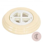 Рамка 1 местная керамическая на бревно D260-280, слоновая кость, Interior Electric