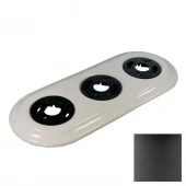 Рамка керамическая 3 местная Colony, серый, RС-030010 Retrika