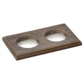 Рамка 2 местная, прямоугольник, дуб с темной патиной, 1М-ДТ2 Vintage