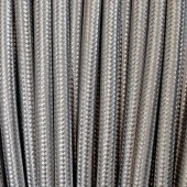 Ретро кабель электрический 2*0.75, серебро, Cab.M02 Merlotti cavi