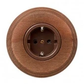Розетка телефонная с накладкой коричневый B3-301-22 BIRONI