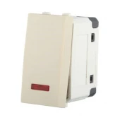 Дизайнерский выключатель малый с индикатором, бежевый, 850401-1 LK Studio, одноклавишный, проходной, серия LK45