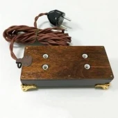 Ретро удлинитель Corriente без заземления, темный дуб, золотые ножки, LW1022/22-26 Loft&Wood, 2 м.