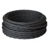 Витой силовой кабель 3*2.5, черный, RetroElectro