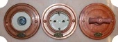 Рамка 3 местная D80, оникс Росо Португало, крест, К0031ФОР ГусевЪ