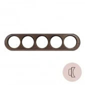 Рамка на бревно D220 мм. 5 местная, овал, венге НО15ВГ220 Salvador