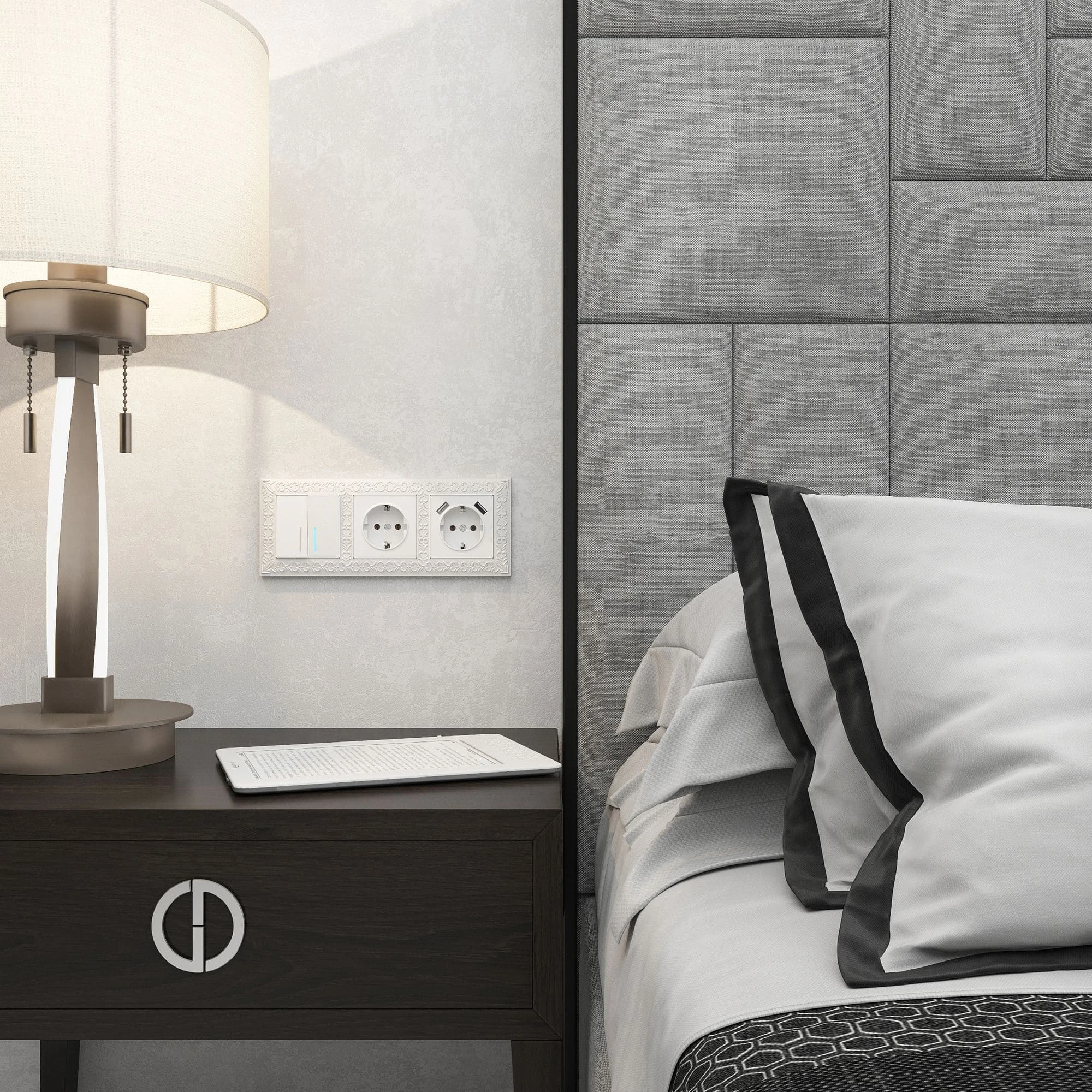 Дизайнерская рамка 3 местная, жемчужный, алюминий, W0031521 Werkel Дизайнерская рамка 3 местная, жемчужный, алюминий, W0031521 Werkel