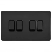 Ретро выключатель Ultimate II Дерзкий шелк, G254-2-146-BN T&J Electric четырехклавишный проходной