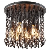 Люстра потолочная в стиле лофт Selden, коричневый, LSP-9800 Lussole
