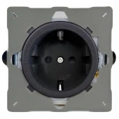 Ретро розетка с заземлением Matt Black, матовый черный, Z1EG5FBY.MB Varilight