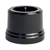 Ретро розетка с заземлением Basic черный, KBS-04 Edisel