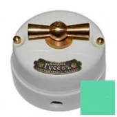 Ретро выключатель, зеленый, 11543И-80 (З) ГусевЪ, одноклавишный