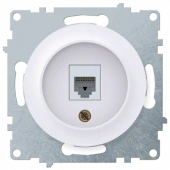 Розетка компьютерная 1xRJ45 кат.5e, белая, 1E20701300 Ruwel