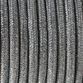 Ретро кабель электрический 2*0.75, серебро металлик, Cab.L02 Merlotti cavi