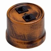 Розетка телефон + компьютер дух старины B1-303-DS BIRONI