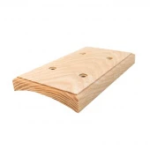 Накладка на бревно 240 мм. 2 местная, ясень натуральный, ОМ2-240 DecoWood