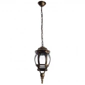 Ретро светильник уличный подвесной Atlanta, черный, золотистый, A1045SO-1BN Arte Lamp