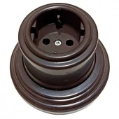 Розетка с заземляющим контактом Combi-2 Plastic, коричневый, B1-101-22/CPL2 BIRONI