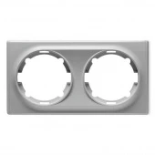 Дизайнерская рамка 2 местная, горизонтальная, серый, 2172852 OneKeyElectro