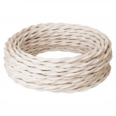 Витой силовой кабель 2*1.5, слоновая кость, RetroElectro