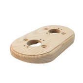 Накладка на бревно 280 мм. 2 местная, ясень натуральный, ОМР2-280 DecoWood