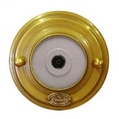 Розетка телевизионная малая, механизм Legrand, латунь, 07020И-80 ГусевЪ