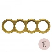 Рамка на бревно D240 мм. 4 местная, восьмерка, дуб коричневый с золотой патиной НО34ДКЗ240 Salvador