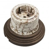 Розетка с заземляющим контактом Combi-2, мрамор, старое дерево, B1-101-09/C-17 BIRONI