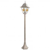 Ретро столб уличный Berlin, белый, золотистый, A1016PA-1WG Arte Lamp