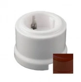 Ретро розетка электрическая с заземлением, светло-коричневый RS-800008 Retrika