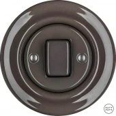 Ретро выключатель коричневый глянцевый BRGWdm Katy Paty диммер