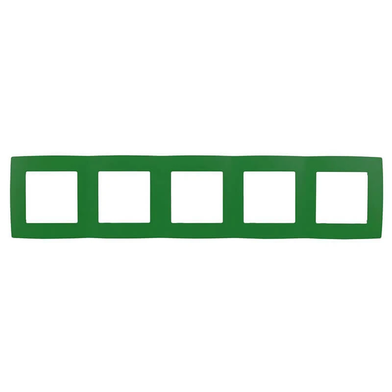 Дизайнерская рамка 5 местная, зеленый, Б0019424 Эра, серия 12 Дизайнерская рамка 5 местная, зеленый, Б0019424 Эра, серия 12