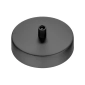 Потолочная база, круглая на 1, черный матовый, 058-483 Sun Lumen