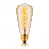 Ретро лампа накаливания ST58 F5, E27, золотая, 052-191 Sun Lumen