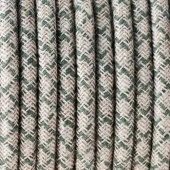 Ретро кабель электрический 2*0.75, зеленый лозанга, Cab.D62 Merlotti cavi