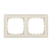 Дизайнерская рамка 2 местная, бежевый, 864201 LK Studio, серия LK60