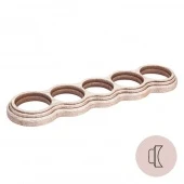 Рамка на бревно D300 мм. 5 местная, восьмерка, дуб выбеленный с коричневой патиной НО35ВДК300 Salvador