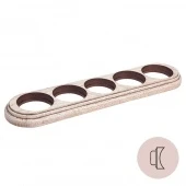 Рамка на бревно D220 мм. 5 местная, овал, дуб выбеленный с коричневой патиной НО15ВДК220 Salvador