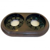 Рамка 2 местная Retro Design сиена жженая, RE-RDRM2Sn Р-Электро