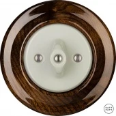 Ретро выключатель грецкий орех глянцевый LINUGdm Katy Paty диммер