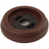 Рамка с пластиковой вставкой 1 местная, коричневый, овал, P150-K ФД КерамикЪ