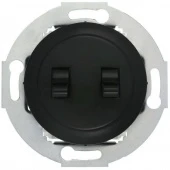 Ретро выключатель, черный, 882308-1 LK Studio Vintage, двухклавишный