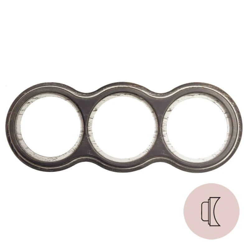 Рамка на бревно D240 мм. 3 местная, восьмерка, венге с серебряной патиной НО33ВГС240 Salvador Рамка на бревно D240 мм. 3 местная, восьмерка, венге с серебряной патиной НО33ВГС240 Salvador